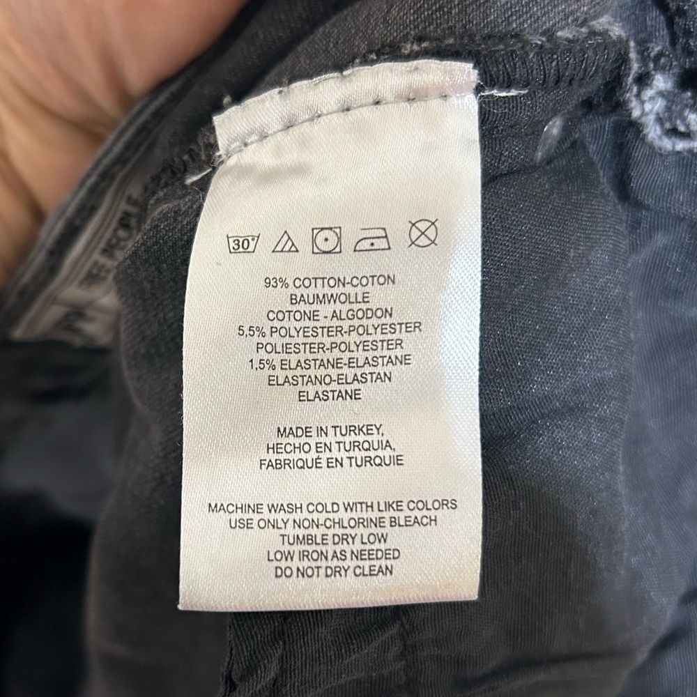 Free People Black High Waist Cropped Raw Hem Jeans Size 27 - Picture 11 of 13